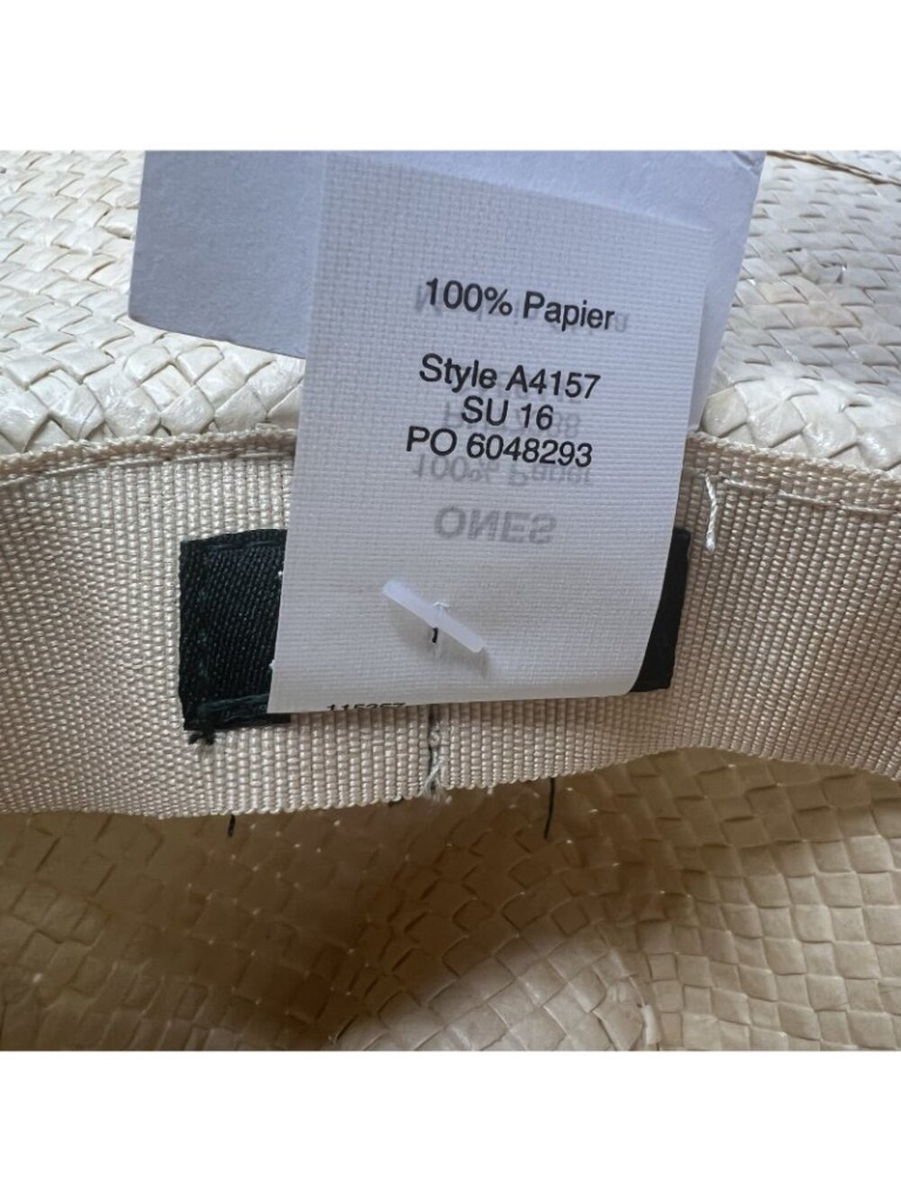 J Crew Factory Panama Sun Paper Straw Hat Women's One Size 7 Tan NWT A4157 - Picture 10 of 10